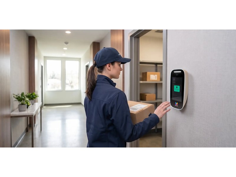 Monitored package room in a multifamily apartment building — Michigan Security Systems
