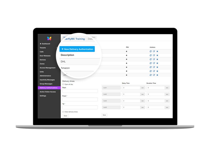 Property manager viewing the ButterflyMX web portal dashboard for a multifamily building - ButterflyMX property management integration by Michigan Security Systems, authorized ButterflyMX dealer serving Michigan, Ohio and Indiana