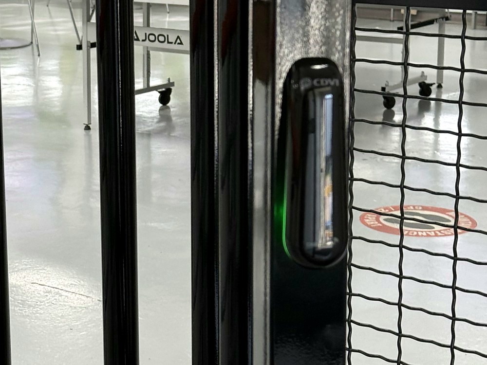 ButterflyMX Package Room area installed at a Michigan multifamily building lobby by Michigan Security Systems