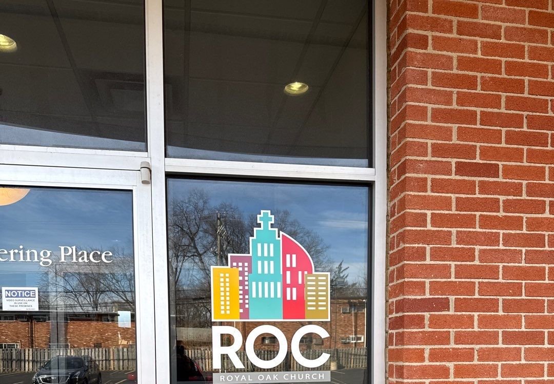Royal Oak Church exterior with video surveillance in use notice — security system by Michigan Security Systems