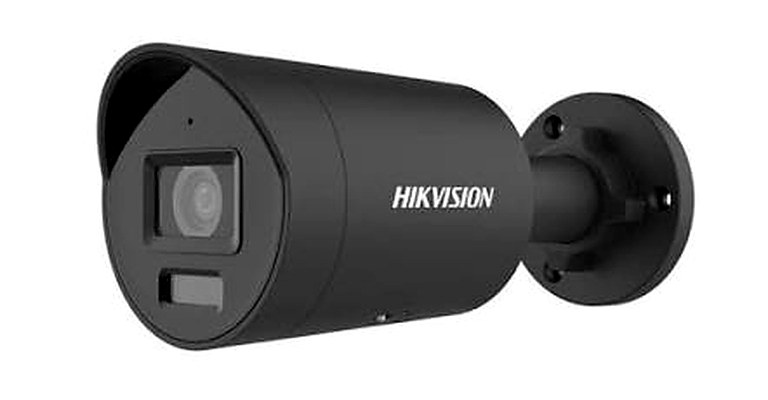 Hikvision ColorVu bullet camera - 24/7 full-color imaging IP security camera with warm-light technology. Michigan Security Systems, authorized Hikvision dealer and installer across Michigan, Ohio and Indiana