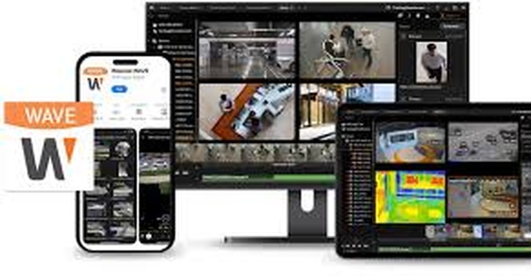 Hanwha Vision Wisenet WAVE VMS video management software on desktop, tablet and mobile - Hanwha Vision WAVE VMS configured by Michigan Security Systems, authorized Hanwha dealer serving Michigan, Ohio and Indiana