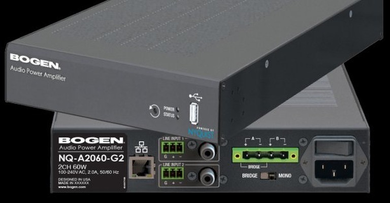 Bogen Nyquist NQ-A2060-G2 networked audio power amplifier for IP paging and intercom - Bogen Nyquist system installed by Michigan Security Systems, authorized Bogen dealer serving Michigan, Ohio and Indiana