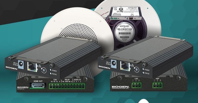 Bogen Nyquist standalone IP paging endpoints - VoIP ceiling speakers, intercom modules and IP amplifiers installed by Michigan Security Systems, authorized Bogen dealer serving Michigan, Ohio and Indiana