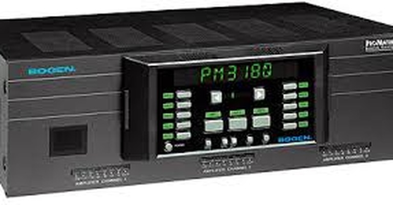 Bogen analog paging amplifier with multi-zone telephone paging - Bogen analog paging system installed by Michigan Security Systems, authorized Bogen dealer serving Michigan, Ohio and Indiana