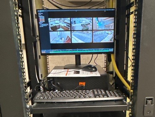 NVR server rack & monitoring station — Michigan Security Systems