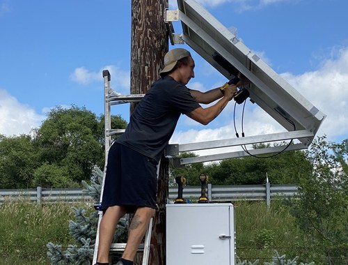 Solar-powered PTZ camera installation — Michigan Security Systems
