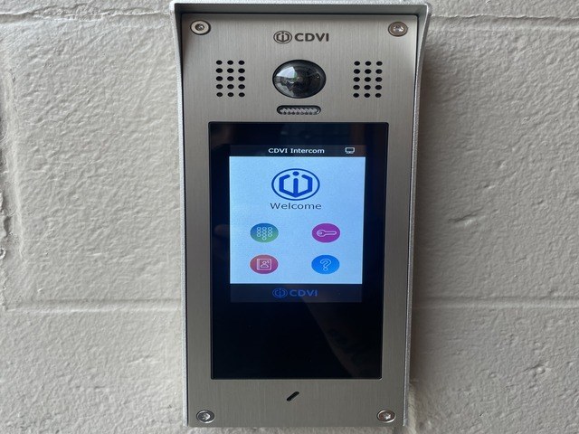 CDVI IP touchscreen video intercom with stainless faceplate — Michigan Security Systems