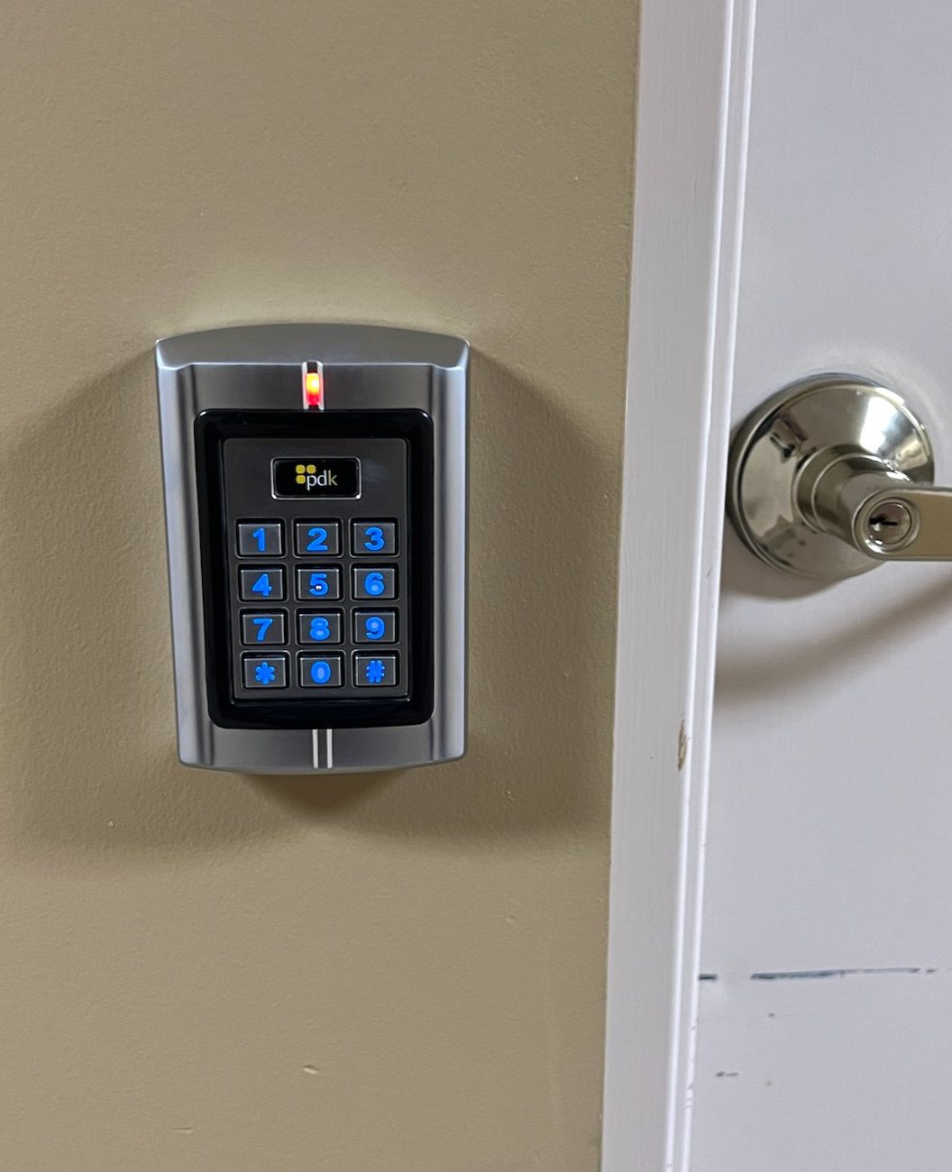 PDK RFID card reader access control installation at daycare facility Michigan — commercial door access control system installer — Michigan Security Systems