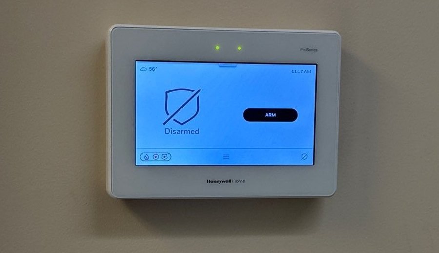 Resideo / Honeywell alarm panel installed by MSS — Michigan Security Systems
