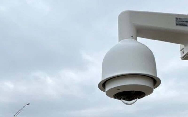 Outdoor PTZ dome surveillance camera for facility-wide coverage by Michigan Security Systems