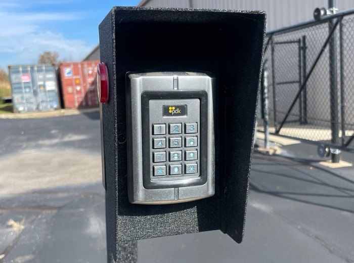 Finished gate keypad access control system installed by Michigan Security Systems