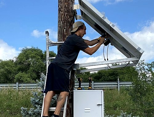 Solar-powered PTZ camera installation — Michigan Security Systems