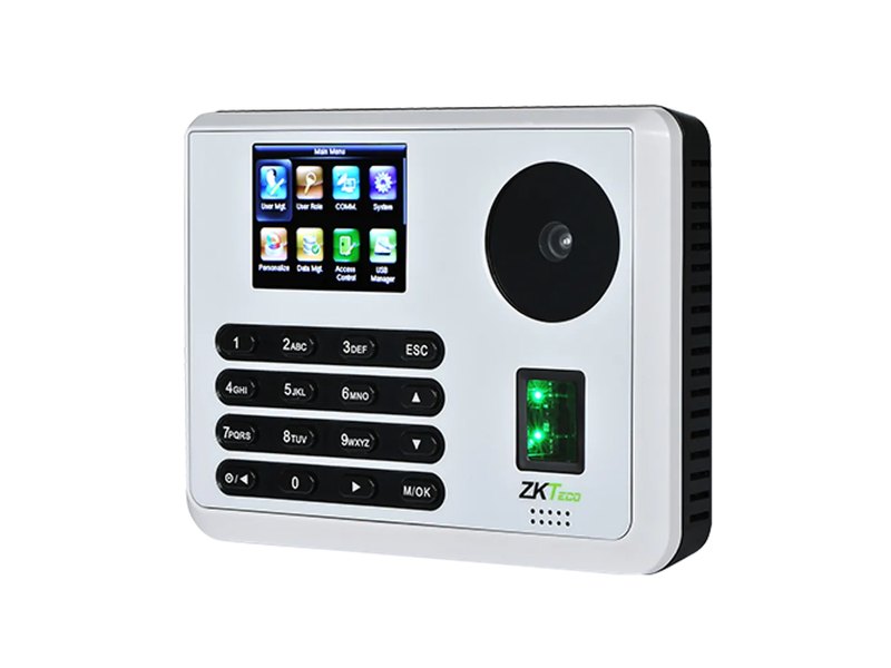 ZKTeco facial recognition access control terminal at a commercial entrance - installation by Michigan Security Systems, authorized ZKTeco dealer serving Michigan, Ohio and Indiana